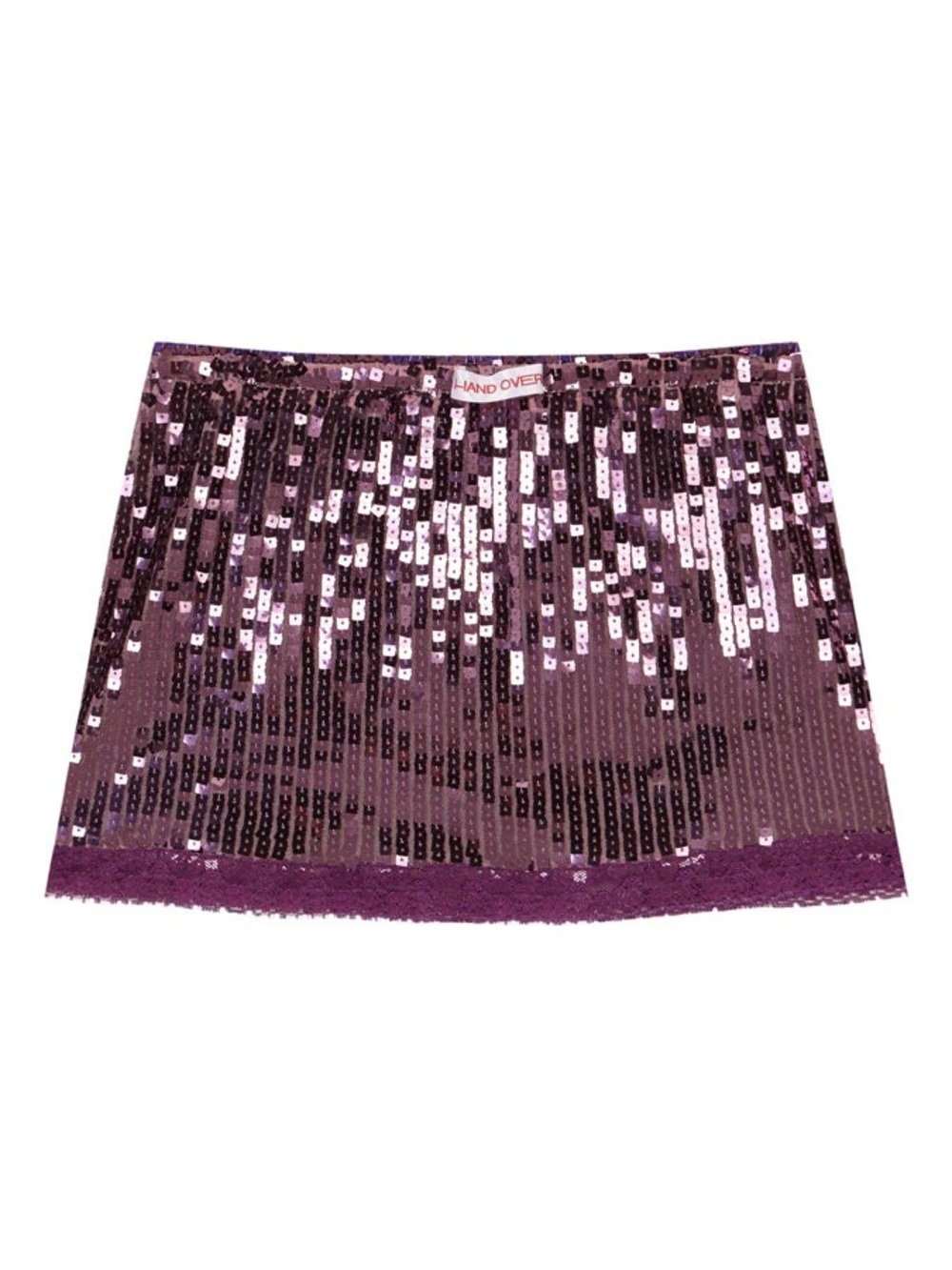 NWT Hand Over Gero Mini Skirt in Lilac Lavender Purple Sequin Micro Cocktail